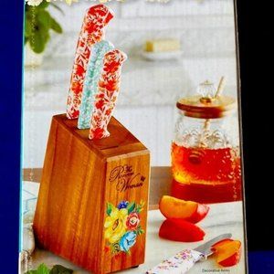 The Pioneer Woman Cutlery Prep Set with Wood Block